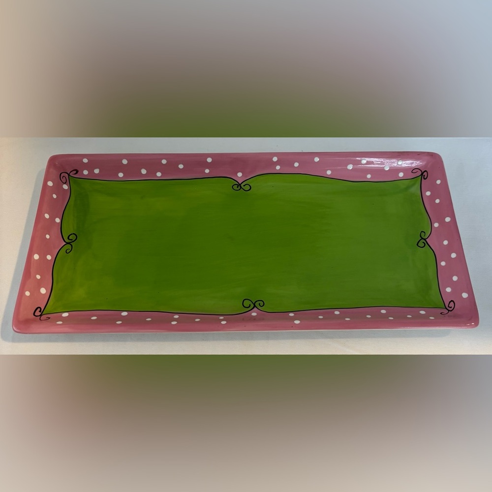 MSC Mainstreet Collection Decorative Hand Painted Ceramic Tray